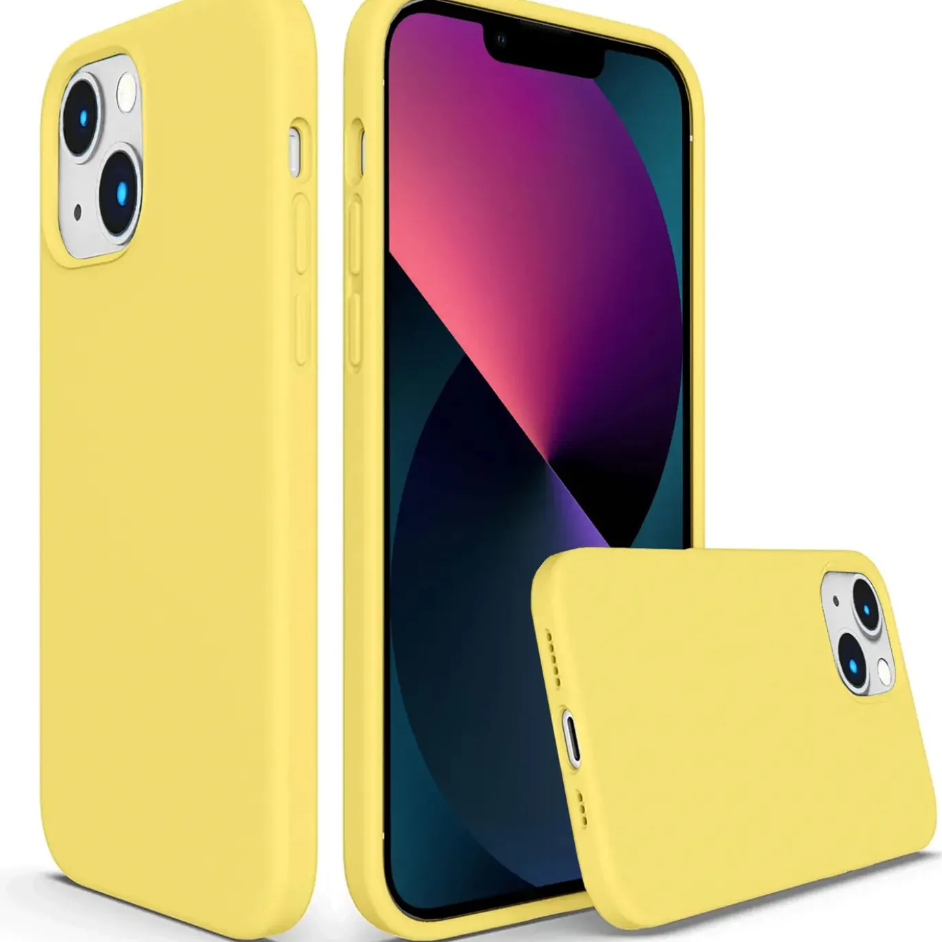 iPhone 13 - Silikon Case mit Mikrofaser-Innenseite