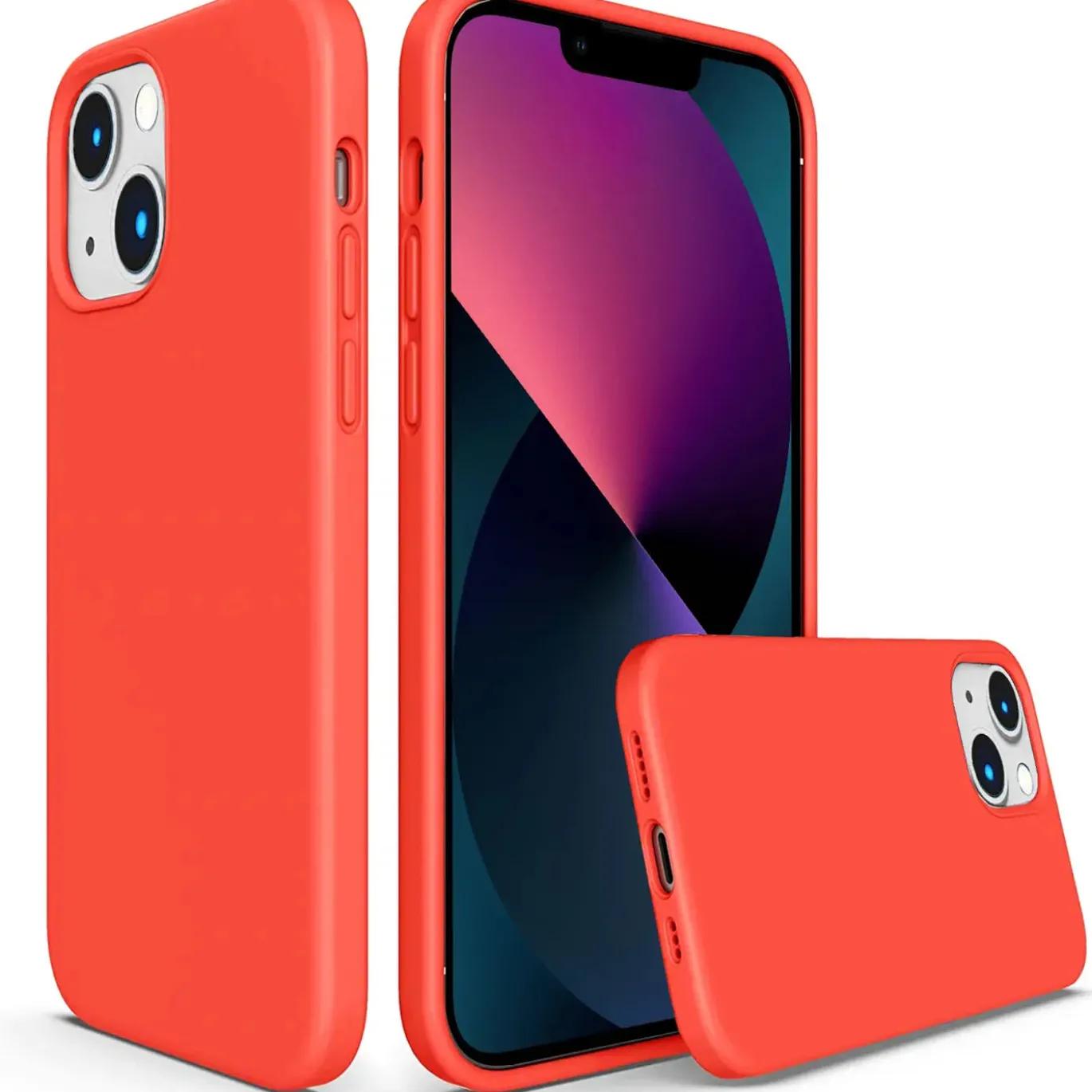 iPhone 13 - Silikon Case mit Mikrofaser-Innenseite