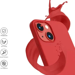 iPhone 13 - Silikon Case mit Mikrofaser-Innenseite