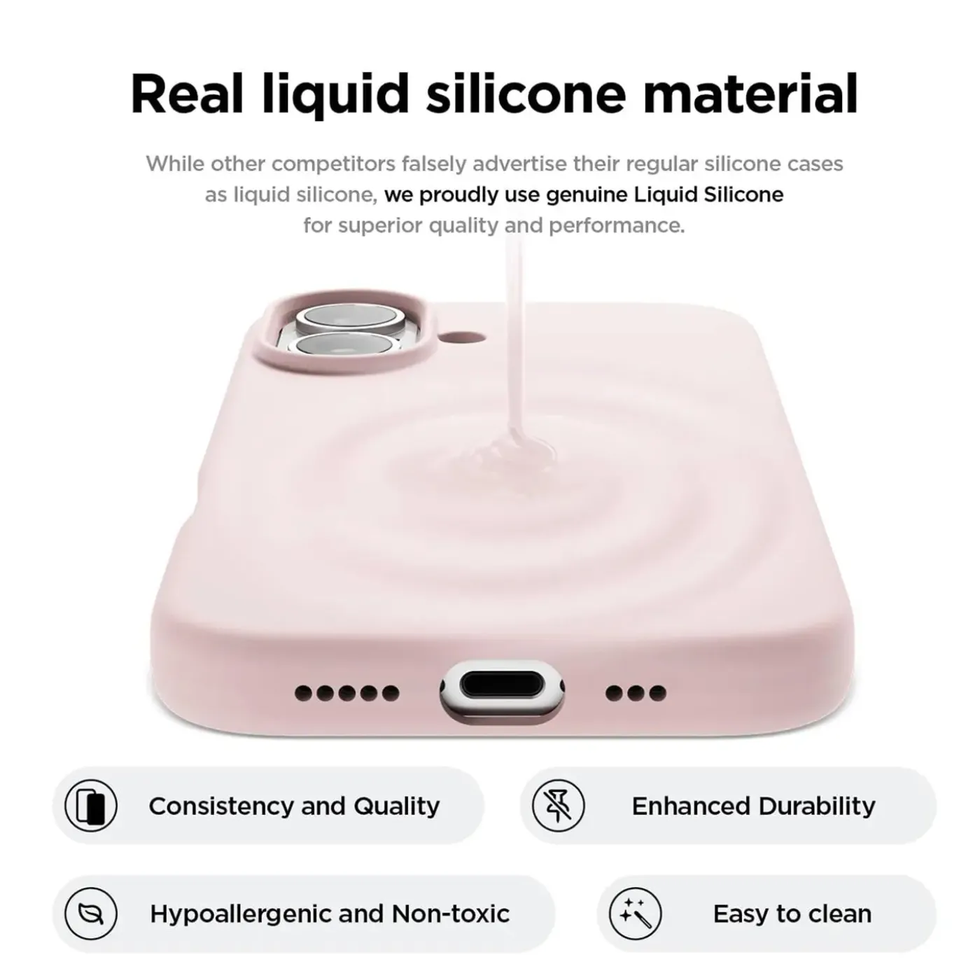 iPhone 16 - Silikon Case mit Mikrofaser-Innenseite