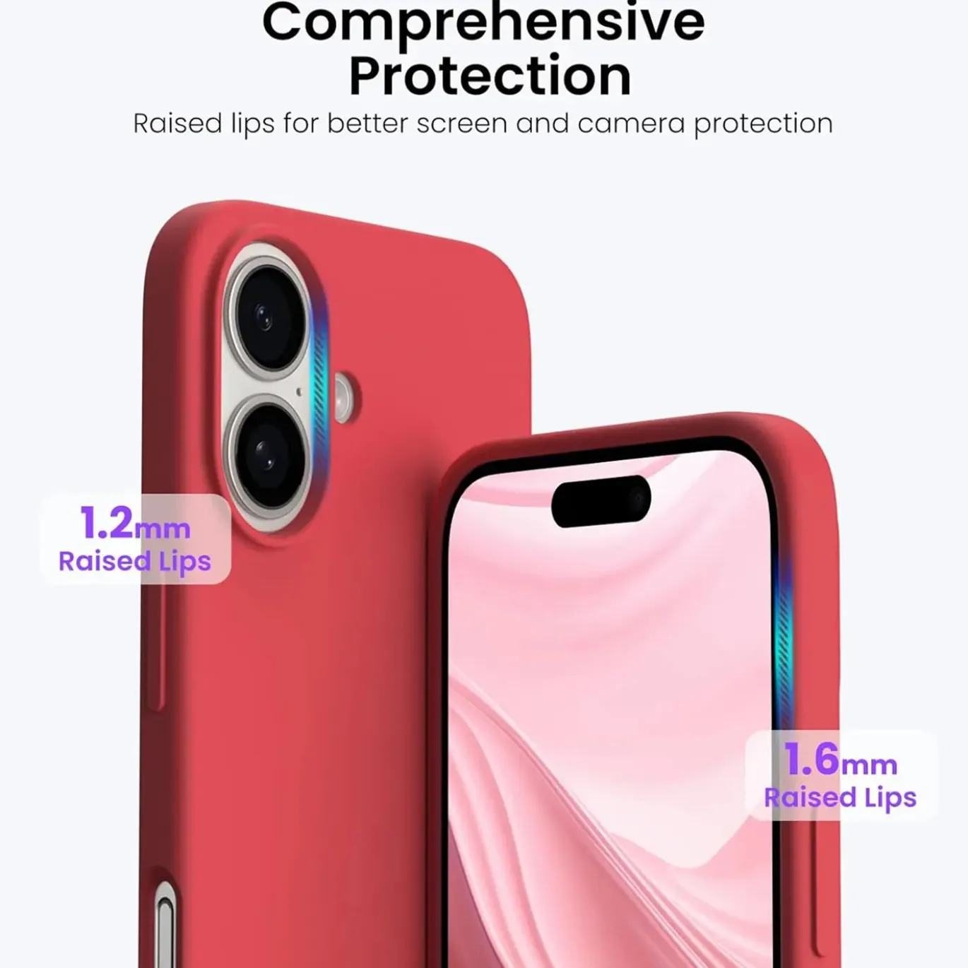 iPhone 16 - Silikon Case mit Mikrofaser-Innenseite