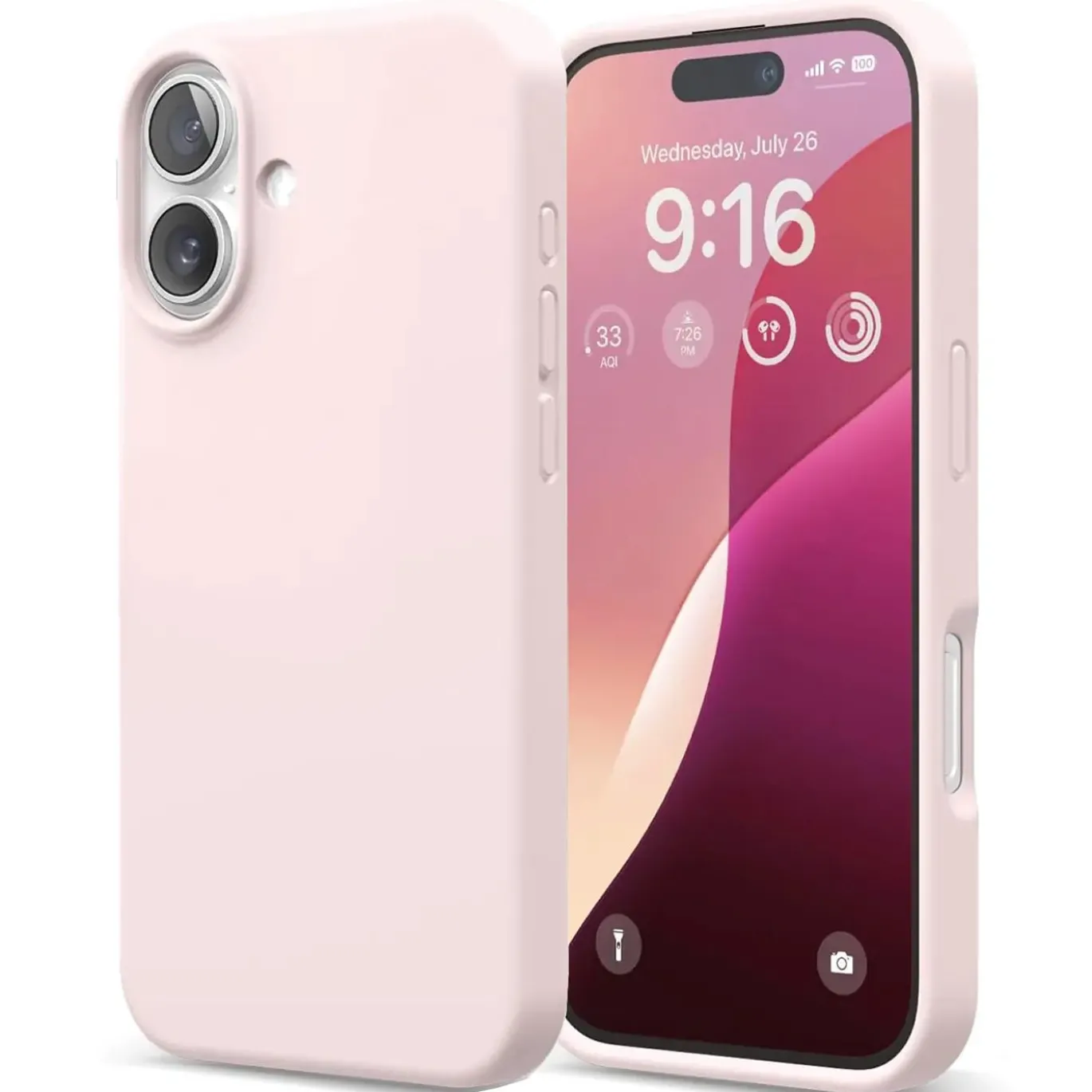 iPhone 16 - Silikon Case mit Mikrofaser-Innenseite