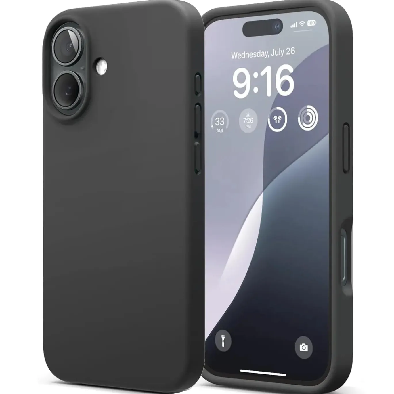 iPhone 16 - Silikon Case mit Mikrofaser-Innenseite