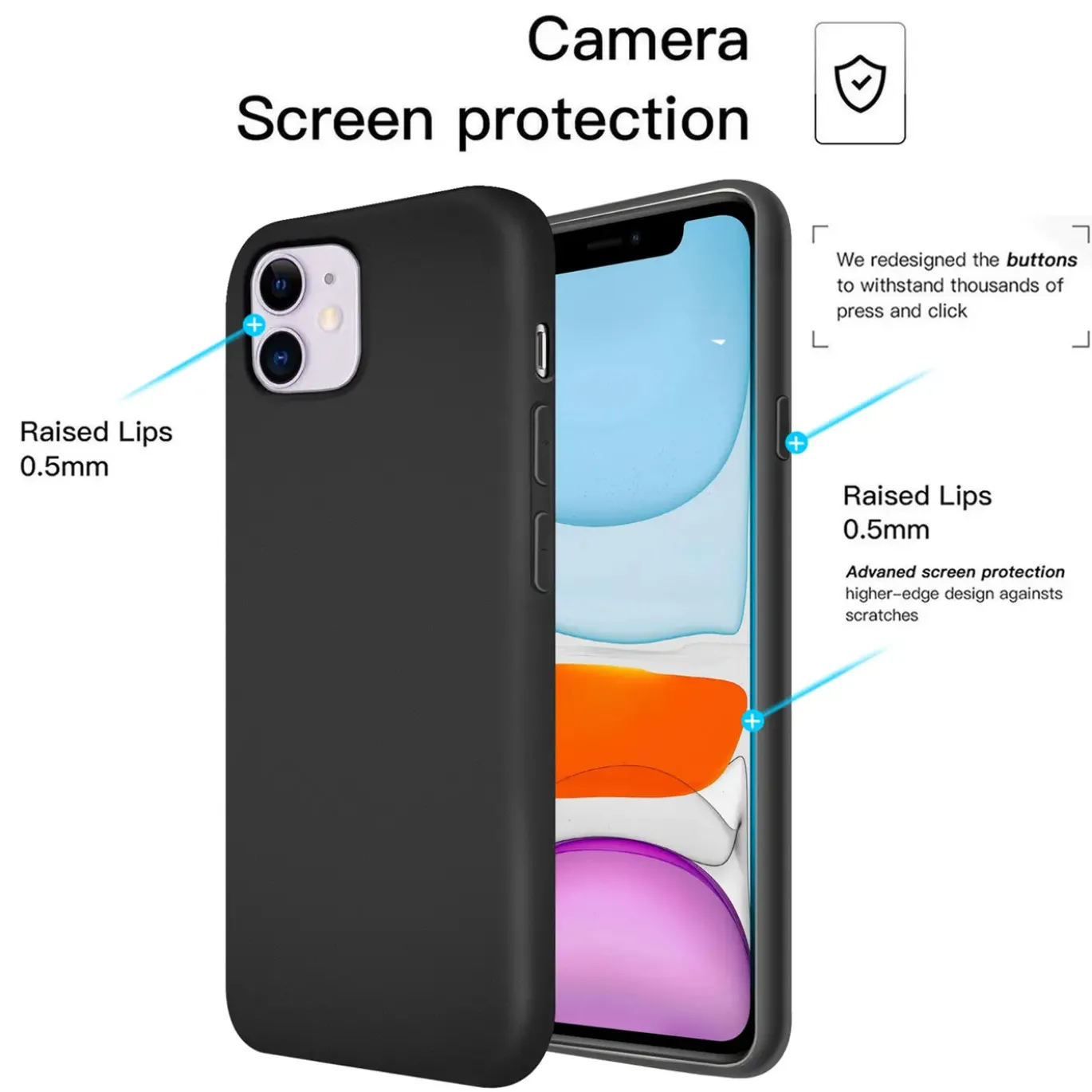 iPhone 11 - Silikon Case mit Mikrofaser-Innenseite