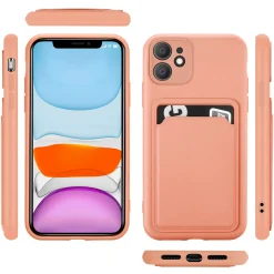 iPhone 11 - Silikonhülle mit Kartenfach & Kameraschutz