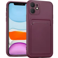 iPhone 11 - Silikonhülle mit Kartenfach & Kameraschutz