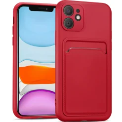 iPhone 11 - Silikonhülle mit Kartenfach & Kameraschutz