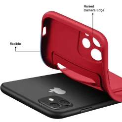 iPhone 11 - Silikonhülle mit Kartenfach & Kameraschutz
