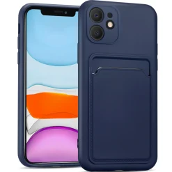 iPhone 11 - Silikonhülle mit Kartenfach & Kameraschutz