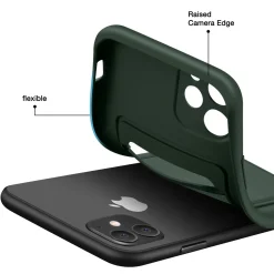 iPhone 11 - Silikonhülle mit Kartenfach & Kameraschutz
