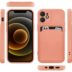 iPhone 12 - Silikonhülle mit Kartenfach & Kameraschutz