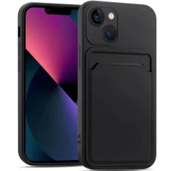 iPhone 14 - Silikonhülle mit Kartenfach & Kameraschutz
