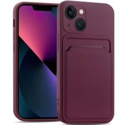 iPhone 13 - Silikonhülle mit Kartenfach & Kameraschutz