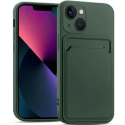 iPhone 13 - Silikonhülle mit Kartenfach & Kameraschutz