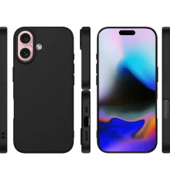 iPhone 16 - Slim Silikon Backcover Schwarz