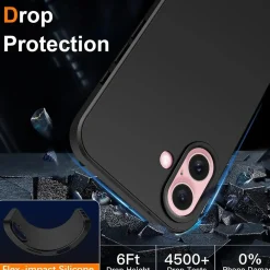 iPhone 16 - Slim Silikon Backcover Schwarz
