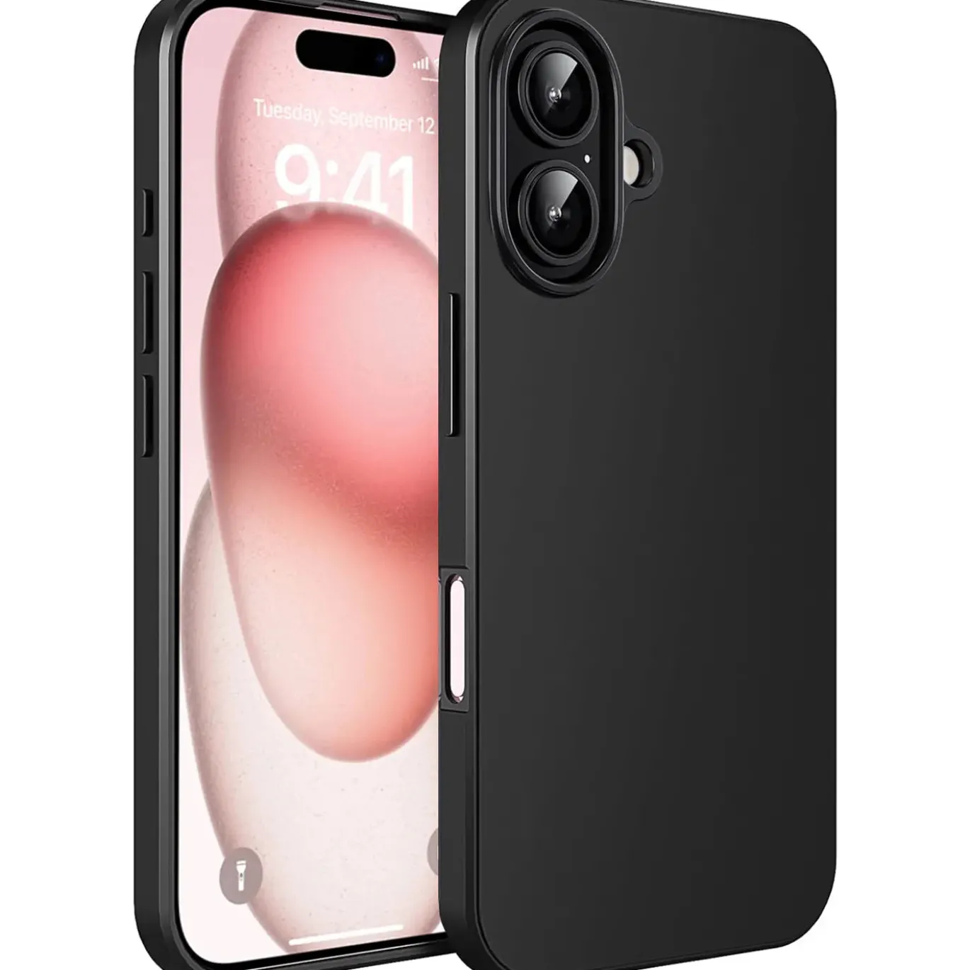 iPhone 16 - Slim Silikon Backcover Schwarz