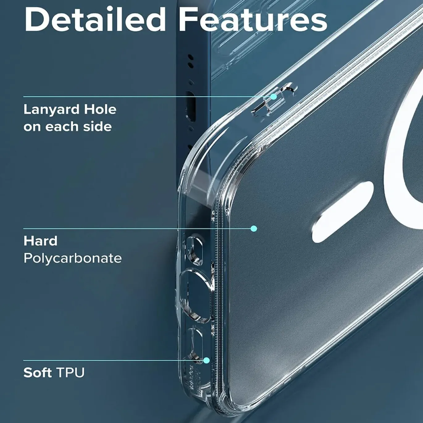 iPhone 15 - Transparente MagSafe Silikonhülle