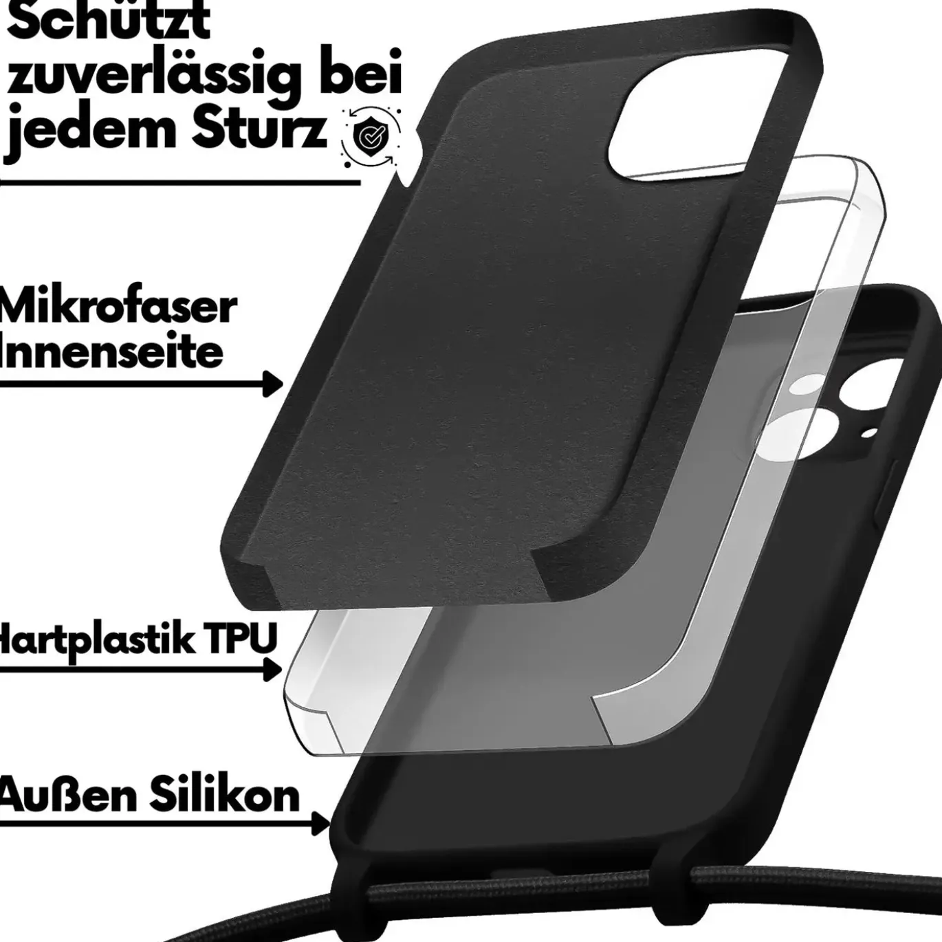 iPhone 11 - Umhängehülle mit Kameraschutz