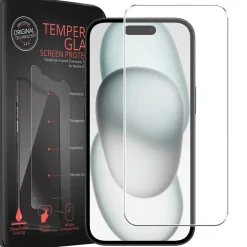 iPhone 15 - 2x 9H Panzer Glasfolie, Displayfolie