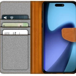 iPhone 17 Air - Jeanslook Klapphülle mit Kartenfach
