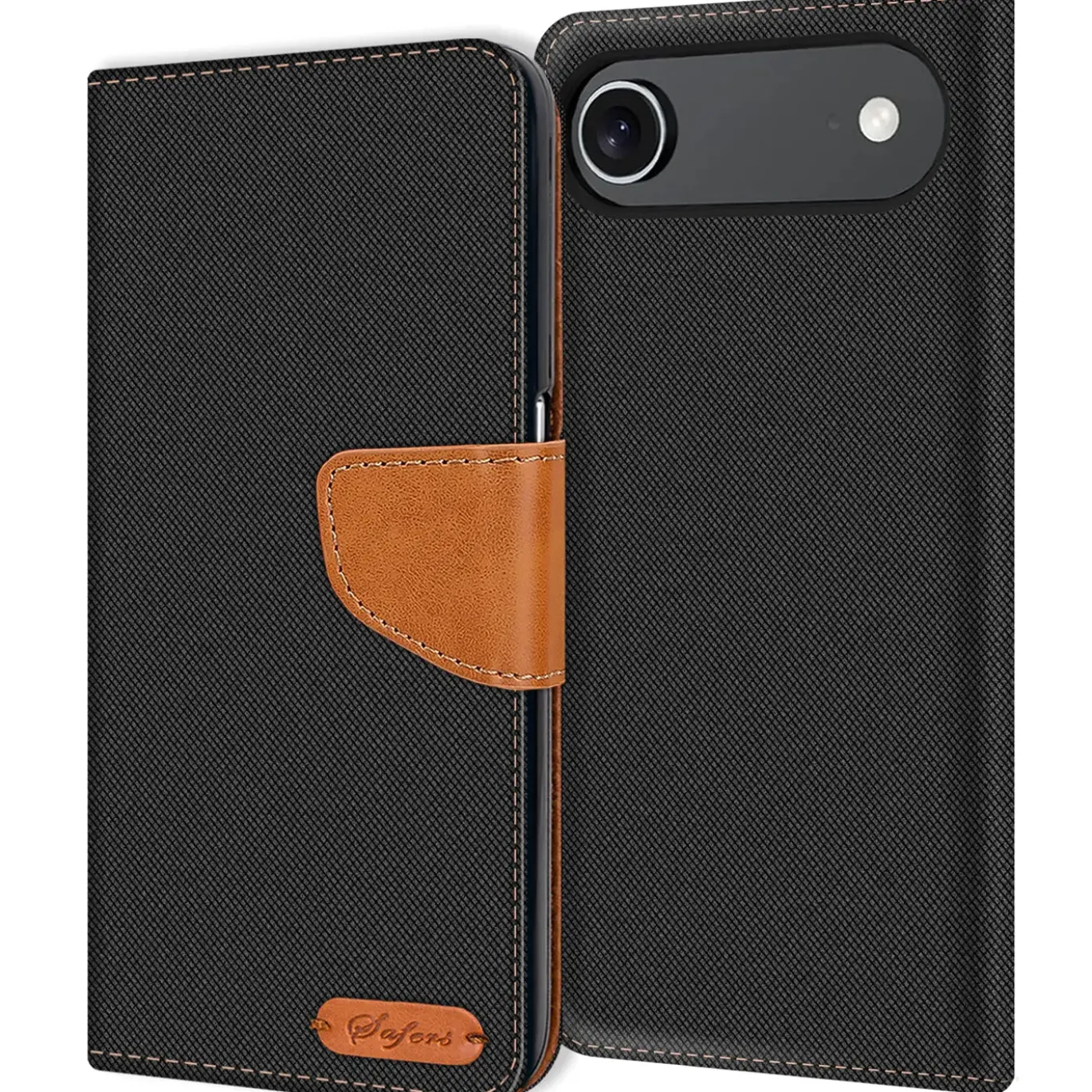 iPhone 17 Air - Jeanslook Klapphülle mit Kartenfach