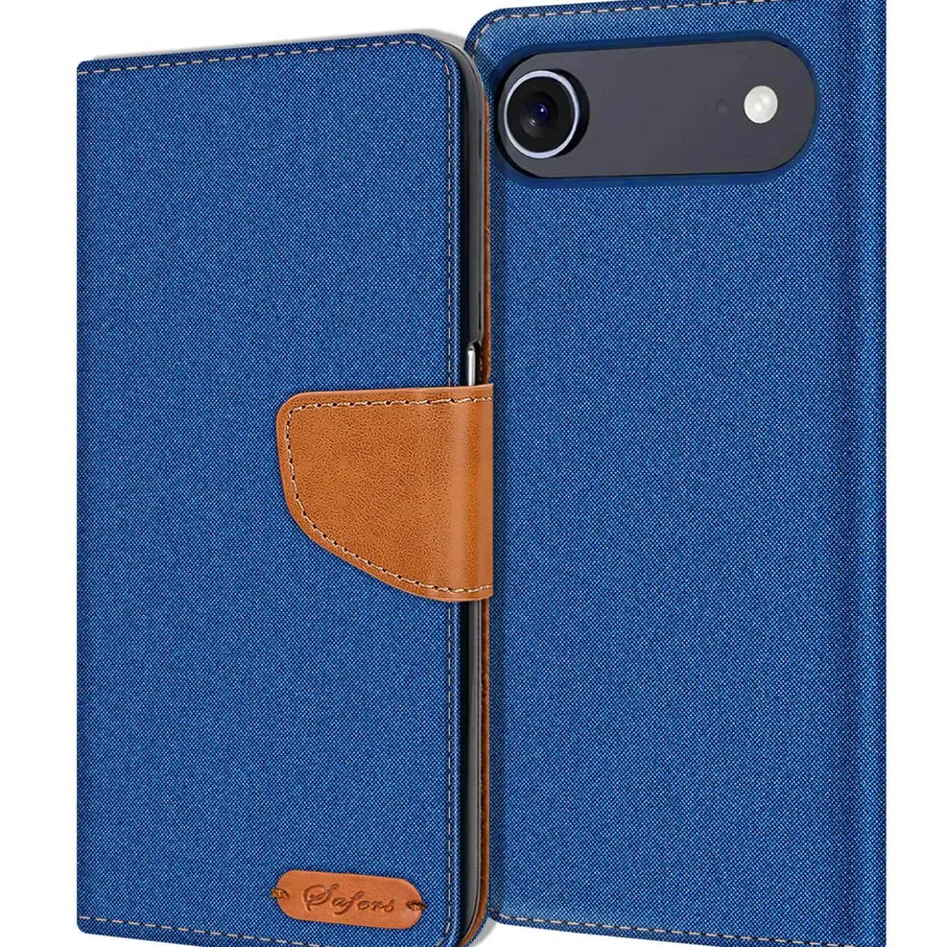 iPhone 17 Air - Jeanslook Klapphülle mit Kartenfach