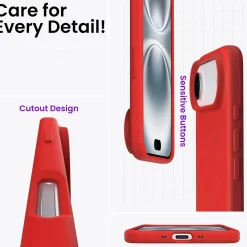 iPhone 17 Air - Silikon Case mit Mikrofaser-Innenseite