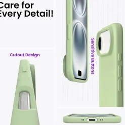 iPhone 17 Air - Silikon Case mit Mikrofaser-Innenseite