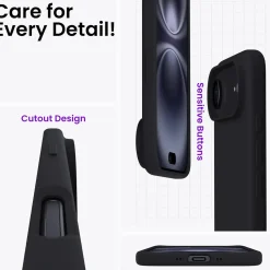 iPhone 17 Air - Silikon Case mit Mikrofaser-Innenseite