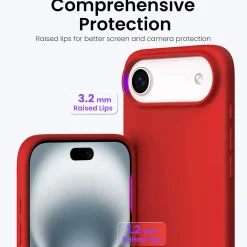 iPhone 17 Air - Silikon Case mit Mikrofaser-Innenseite