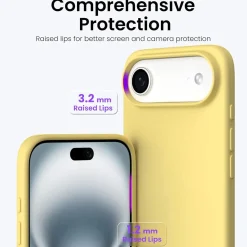 iPhone 17 Air - Silikon Case mit Mikrofaser-Innenseite