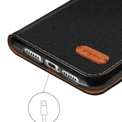 iPhone 13 Mini - Jeanslook Klapphülle mit Kartenfach