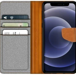 iPhone 12 Mini - Jeanslook Klapphülle mit Kartenfach