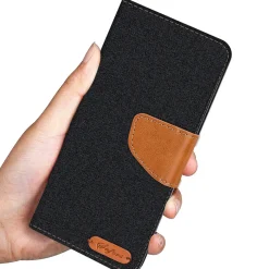iPhone 12 Mini - Jeanslook Klapphülle mit Kartenfach