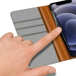 iPhone 12 Mini - Jeanslook Klapphülle mit Kartenfach
