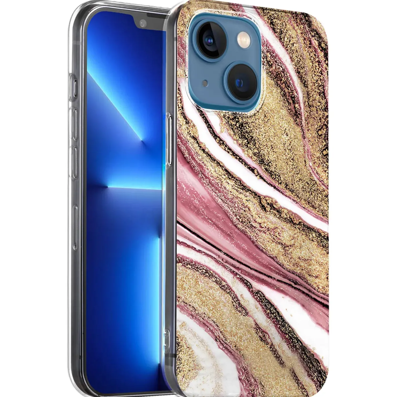 iPhone 13 Mini - Marmor & Sand Design Hülle