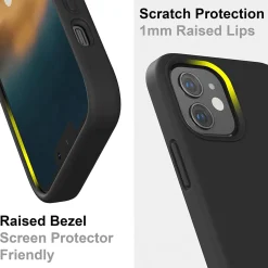iPhone 12 Mini - Silikon Case mit Mikrofaser-Innenseite