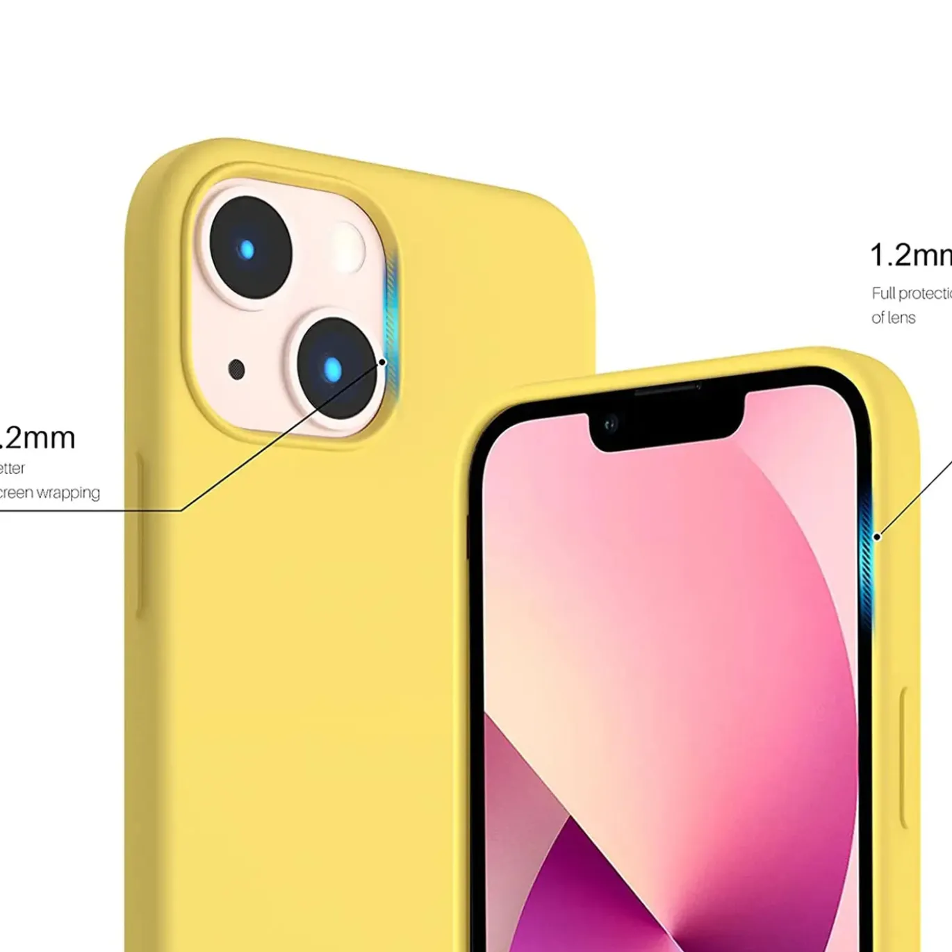 iPhone 13 Mini - Silikon Case mit Mikrofaser-Innenseite