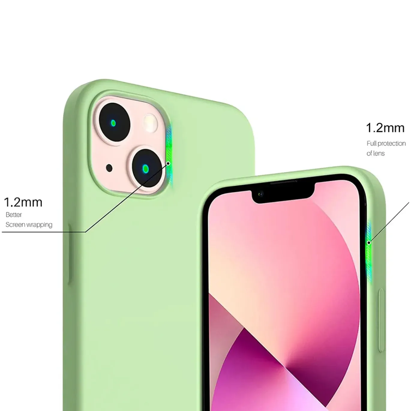 iPhone 13 Mini - Silikon Case mit Mikrofaser-Innenseite