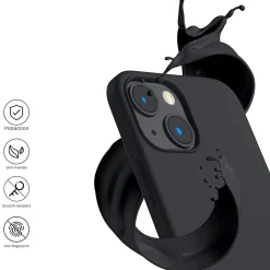 iPhone 13 Mini - Silikon Case mit Mikrofaser-Innenseite