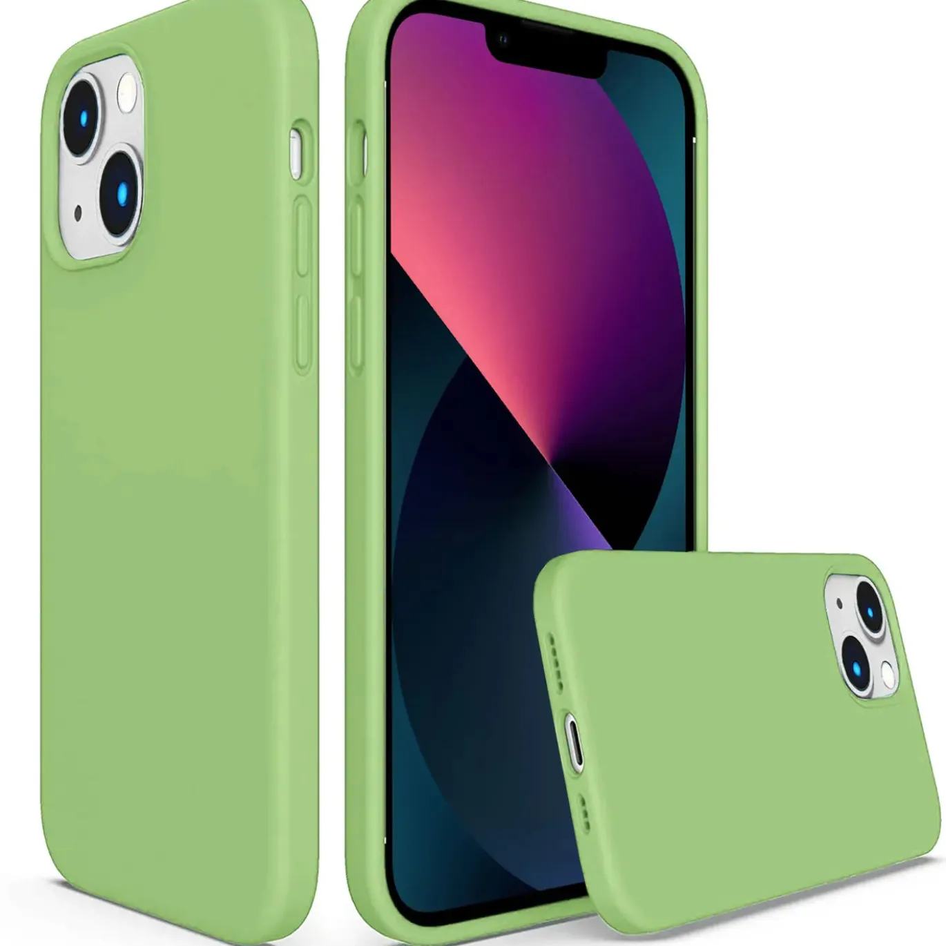 iPhone 13 Mini - Silikon Case mit Mikrofaser-Innenseite