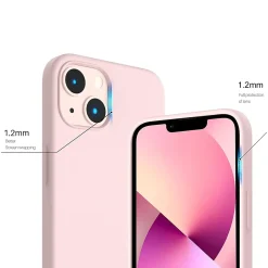 iPhone 13 Mini - Silikon Case mit Mikrofaser-Innenseite