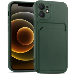 iPhone 12 Mini - Silikonhülle mit Kartenfach & Kameraschutz