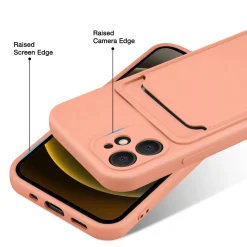 iPhone 12 Mini - Silikonhülle mit Kartenfach & Kameraschutz