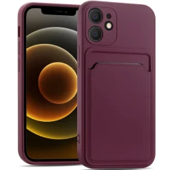 iPhone 12 Mini - Silikonhülle mit Kartenfach & Kameraschutz