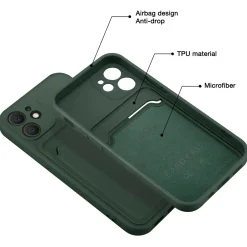 iPhone 13 Mini - Silikonhülle mit Kartenfach & Kameraschutz