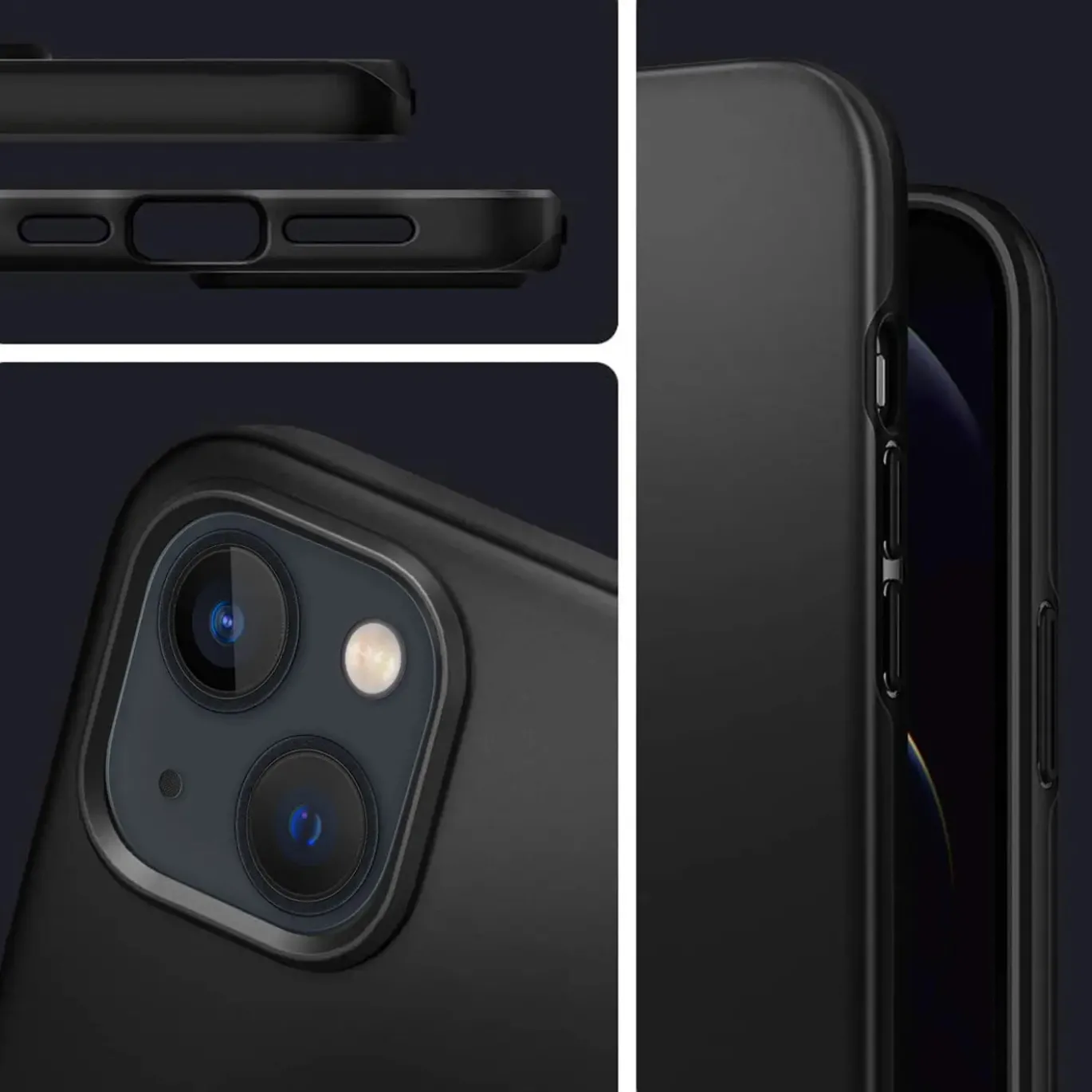 iPhone 13 Mini - Slim Silikon Backcover Schwarz