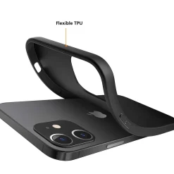 iPhone 12 Mini - Slim Silikon Backcover Schwarz