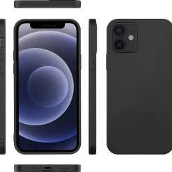 iPhone 12 Mini - Slim Silikon Backcover Schwarz
